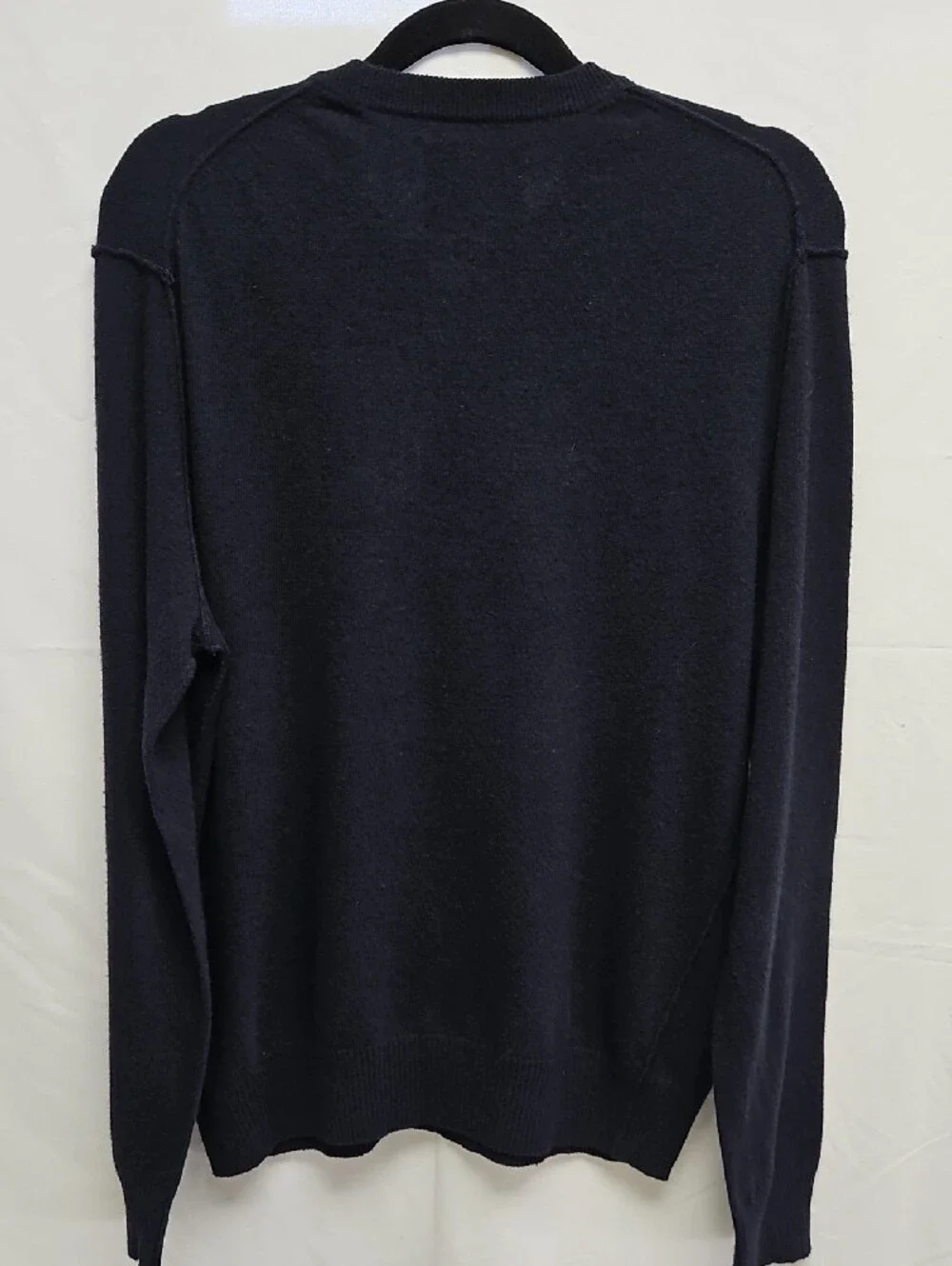 Martin + Osa Mens M Navy V Neck Cotton Cashmere Blend Pullover Sweater